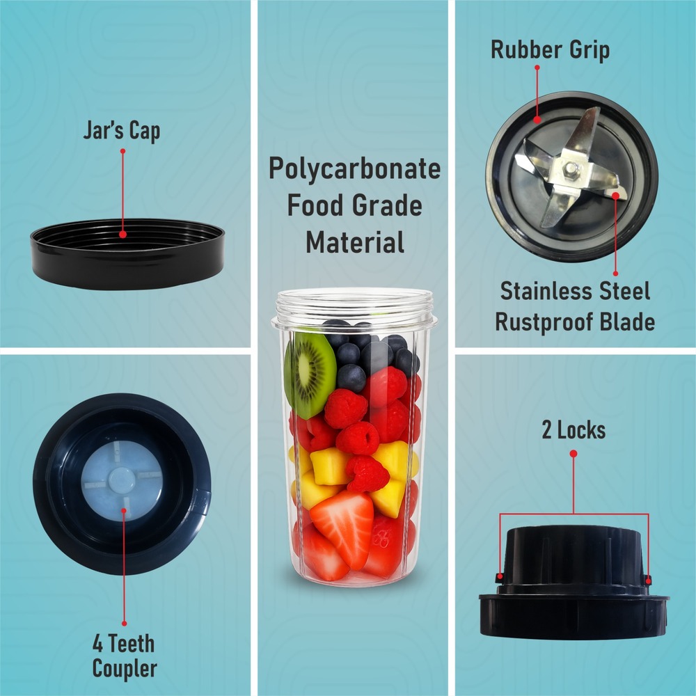NISSAN HOME APPLIANCES Mixer Grinder Jar | Replacement Jar for Mixer Grinder Jar |Bullet Jar For Mixers | Mixi Jar Durable & Compatible with Most Mixers |Ideal for Juicing & blending (600 ml)